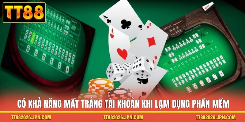 Tool Hack Tài Xỉu Có Đáng Tin? Phân Tích Thực Tế Từ TT88 3 Có khả năng mất trắng tài khoản khi lạm dụng phần mềm
