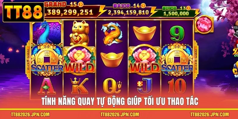 Nổ hũ TT88 2 Tính năng quay tự động giúp tối ưu thao tác